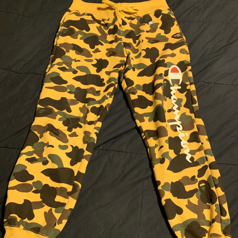 Bape 1st camo champion sweatpants
